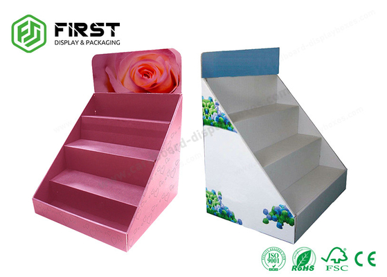 Foldable Cardboard Counter Top Display Custom Color Printed Retail PDQ Corrugated Display