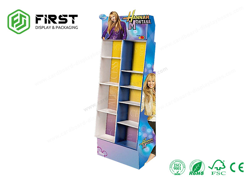 Customized Color Printing Folding Cardboard POP Displays Paper Floor Stand