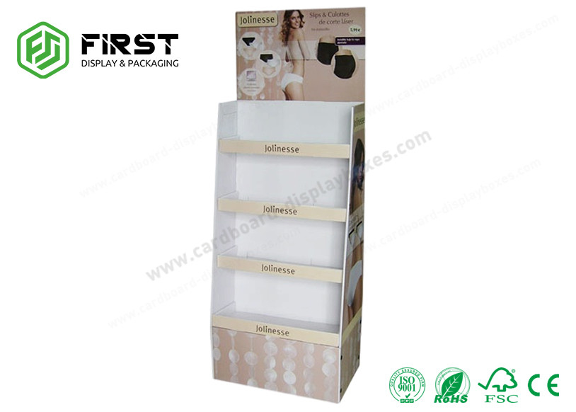 POP Carton Floor Stand Retail Foldable Corrugated Cardboard Display Rack Custom Logo Printing
