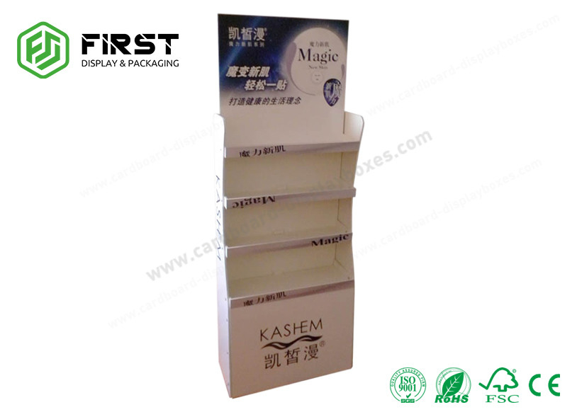 Retail Store Promotion Paper Display Rack POP Cardboard Floor Shelf Display For Shampoo