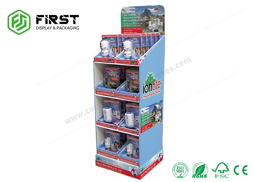 Supermarket Cardboard Pop Displays Foldable Cmyk Printing