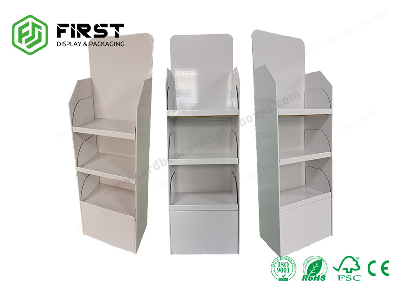 Custom POP Up Carton Floor Stand Recyclable Paper Cardboard Corrugated Floor Display Shelf