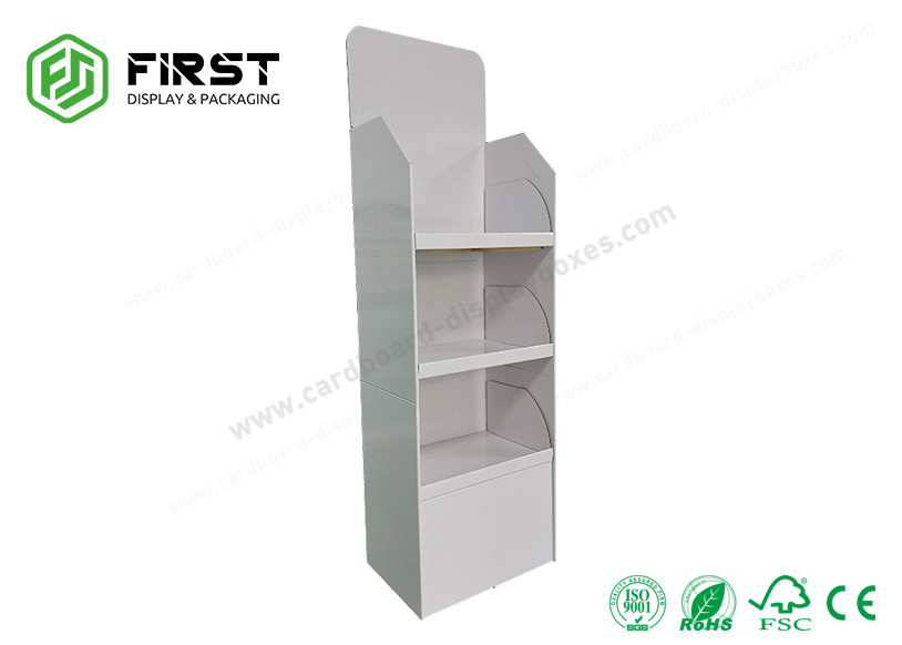 Custom POP Up Carton Floor Stand Recyclable Paper Cardboard Corrugated Floor Display Shelf