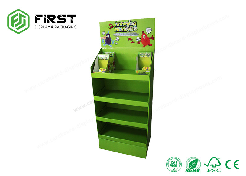 Multi - Tiers Recyclable Cardboard Floor Standing Display With Full Color Printing
