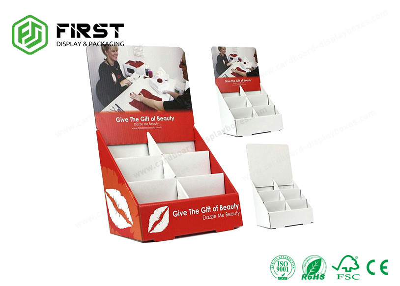 Customized CMYK 4C Offset Printing Foldable Cardboard Counter Display Boxes