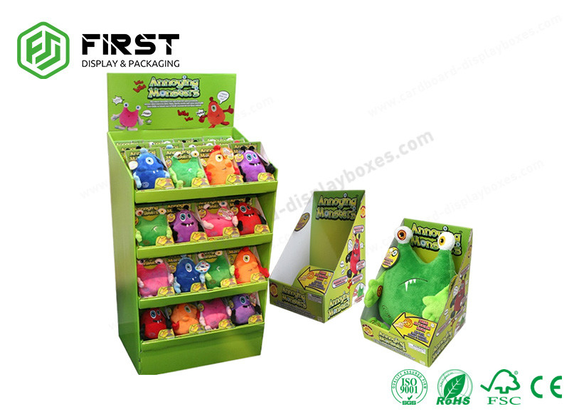 Customized Free Standing POP Foldable Corrugated Floor Display Shelf